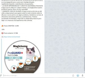 Canal de telegram de chollos y ofertas de artículos para tu mascota