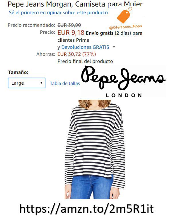Camiseta Pepe Jeans para mujer por solo 9,18€